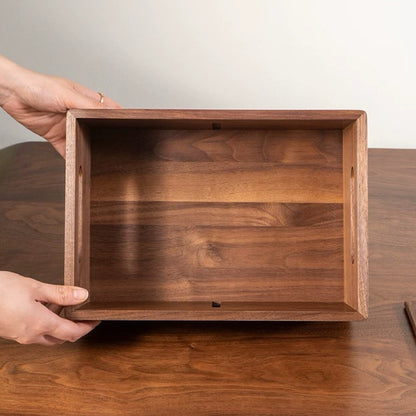 Paula Solid Walnut Makeup Organizer