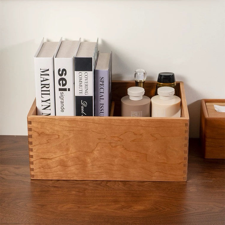 Paula Solid Walnut Makeup Organizer