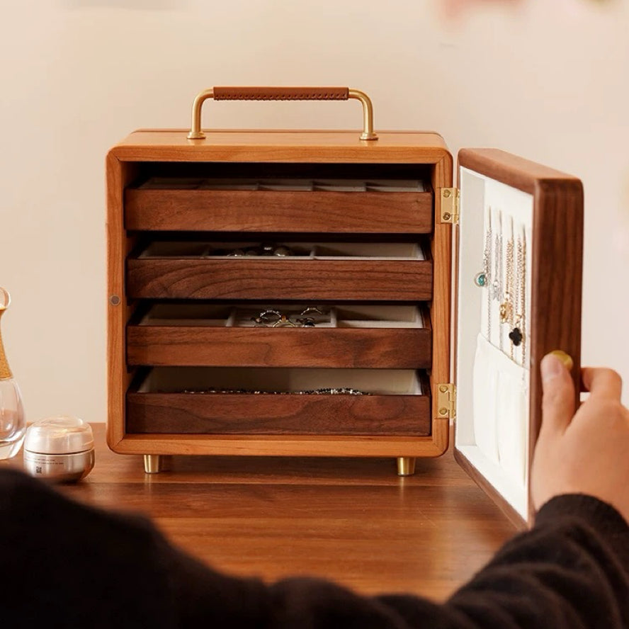 Luxury Xmas Exclusive Solid Wood Jewelry Box