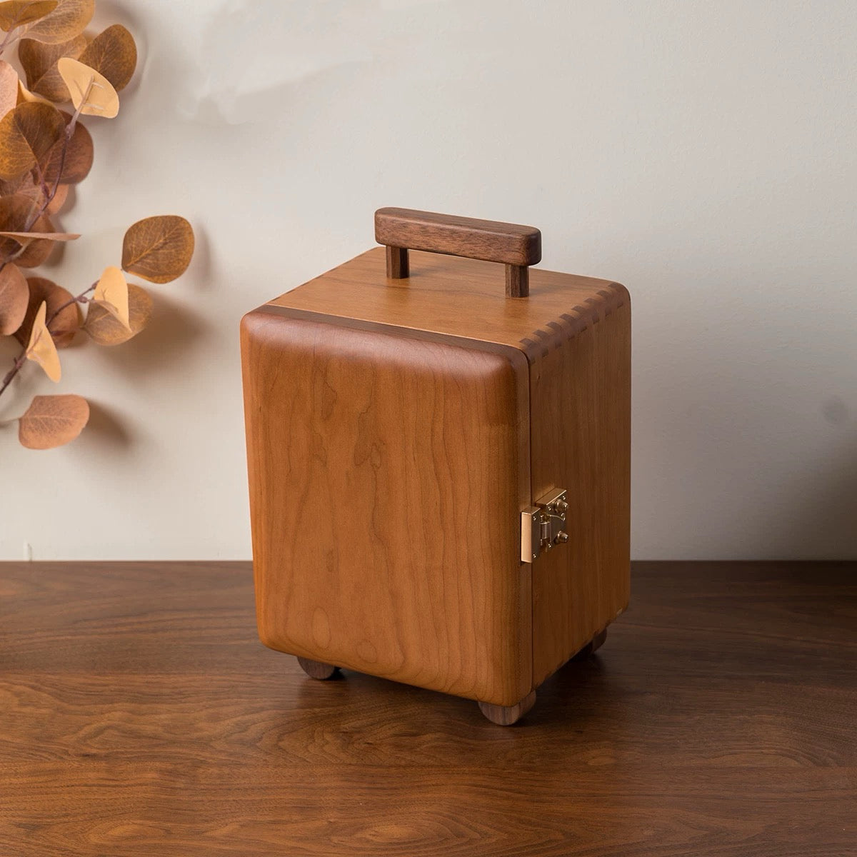 Minimalist Creative Suitcase Solid Wood Jewelry Box