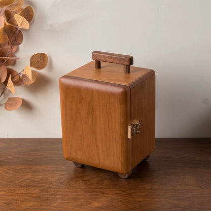 Minimalist Creative Suitcase Solid Wood Jewelry Box