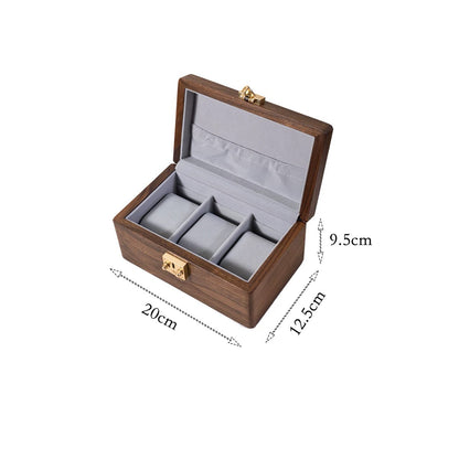 Minimalist wooden watch display box for multiple watches
