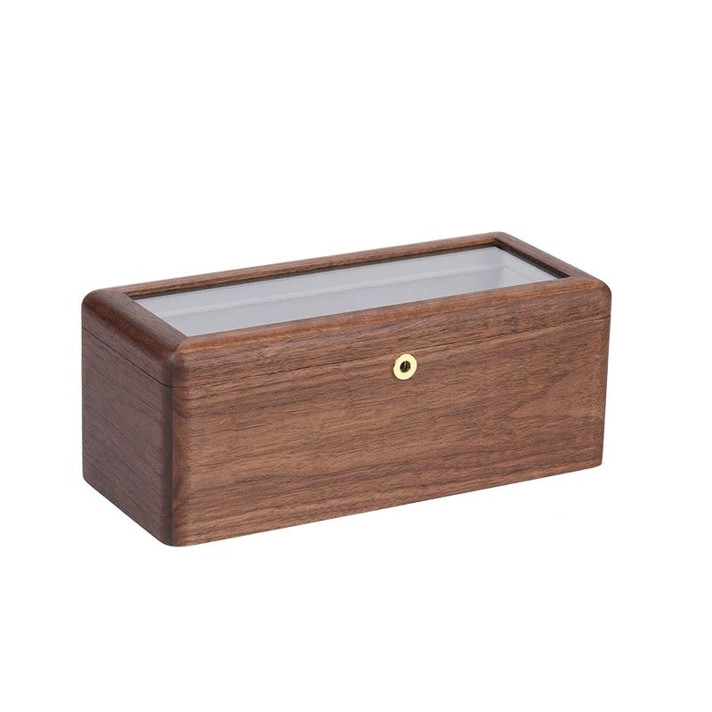 Mira bracelet storage box with natural wood finish