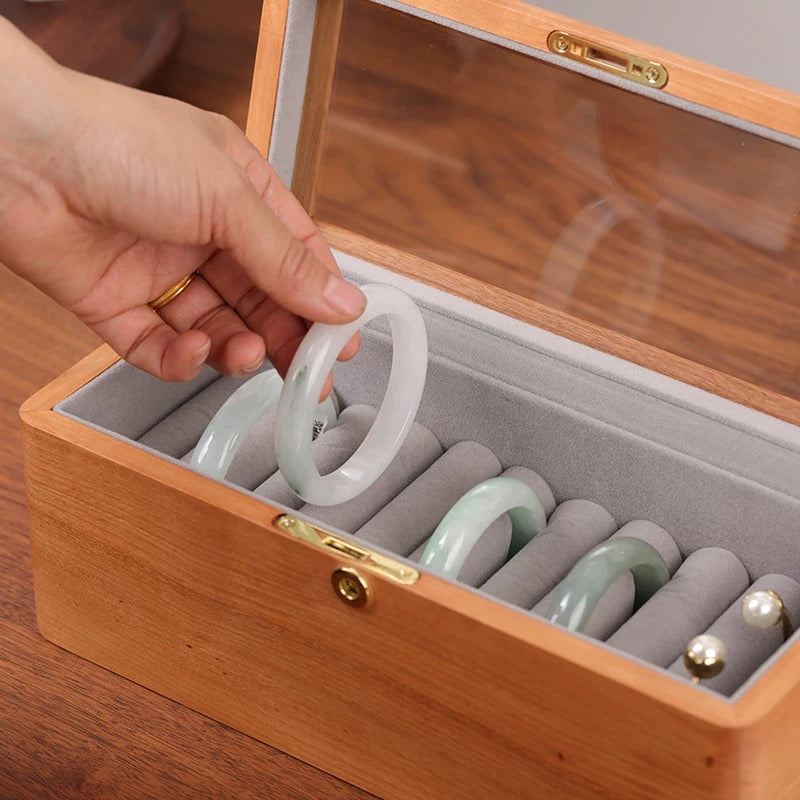 Mira wooden jewelry organizer box for bracelets
