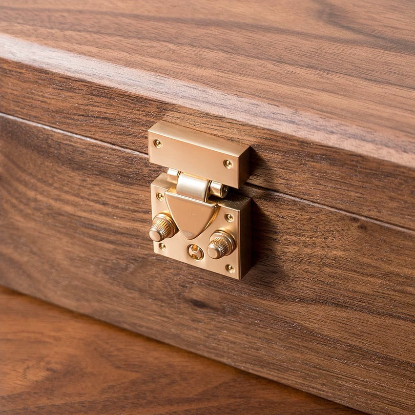 Vera solid walnut watch box with smooth finish