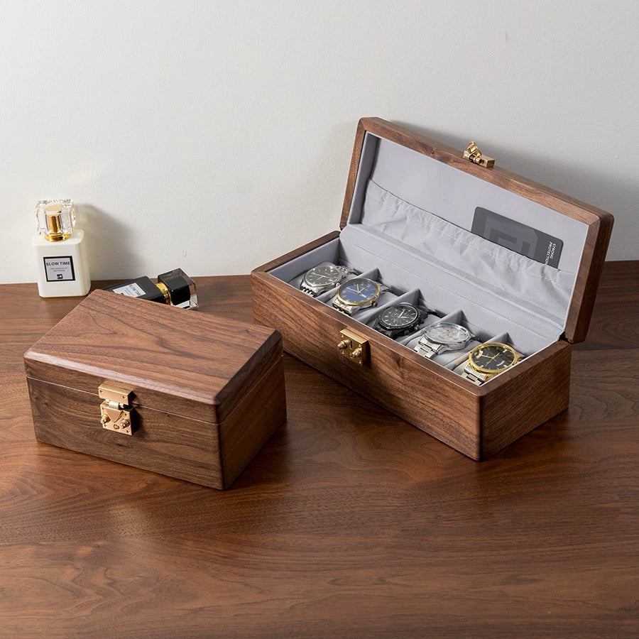 Vera wooden watch box with minimalist design
