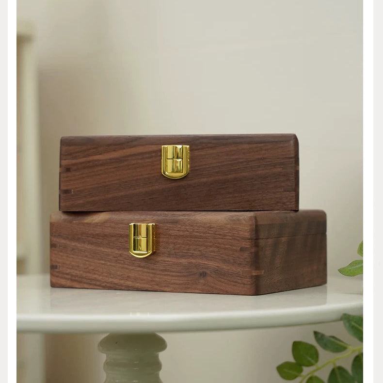 Wooden jewelry box for storing rings and earrings
