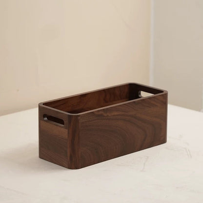 Woodfort handcrafted walnut makeup organizer