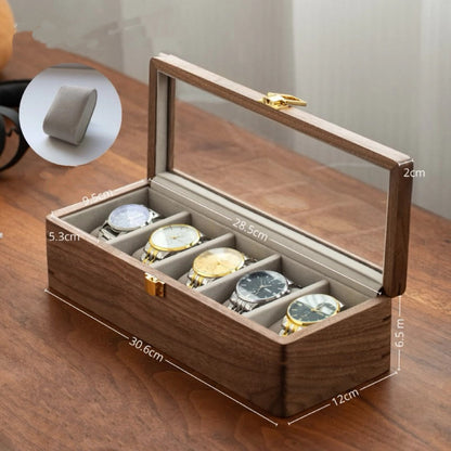 classic wooden watch collector case