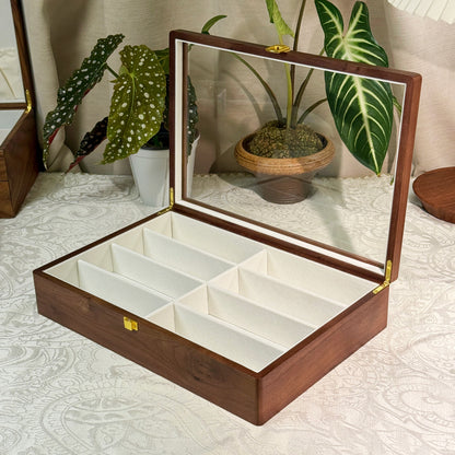 Caleb Solid Wood Glasses Organizer