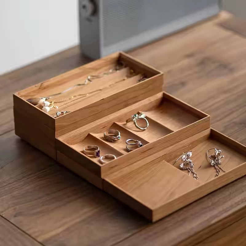 Alina Modular Solid Wood Jewelry Organizer Set