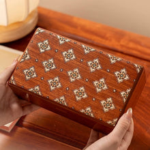 Luvie Retro Walnut & Rosewood Jewelry Box