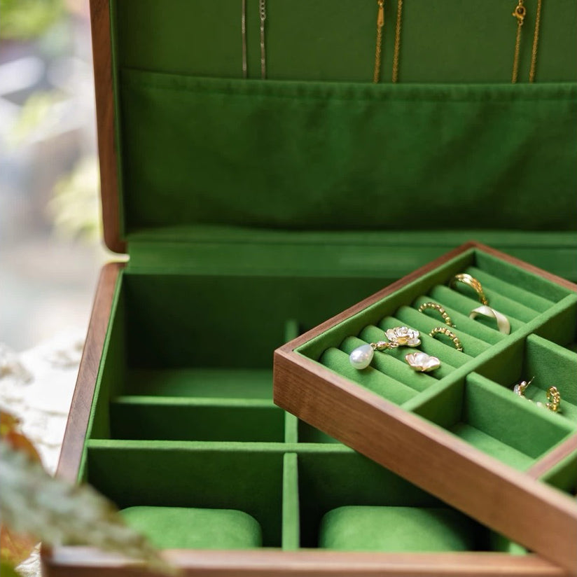 Sura Walnut Jewelry Box