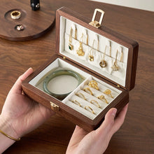 Flora Two-Layer Walnut Jewelry Box