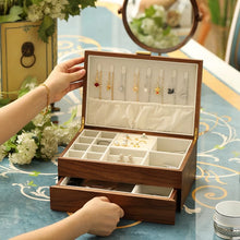 Theresa Dual-Layer Walnut Jewelry Box