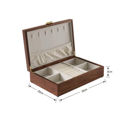 Theresa Dual-Layer Walnut Jewelry Box