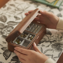 Helly Double-Layer Walnut Jewelry Box
