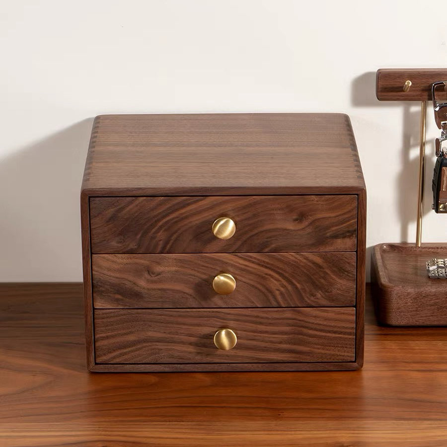 Lila Wooden Organizer with Three Drawers