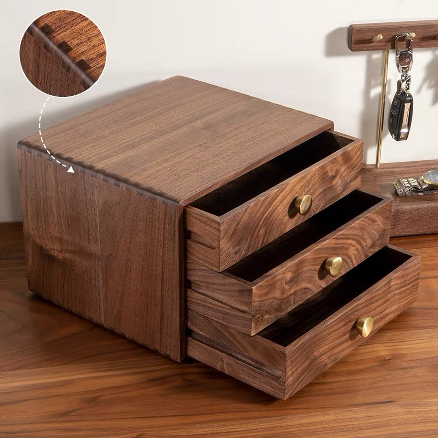 Lila Wooden Organizer with Three Drawers