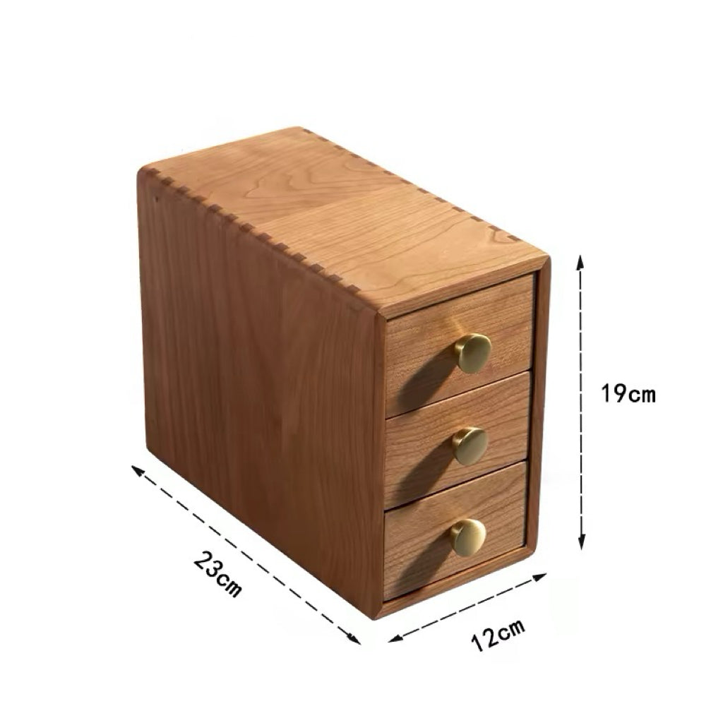 Lila Wooden Organizer with Three Drawers