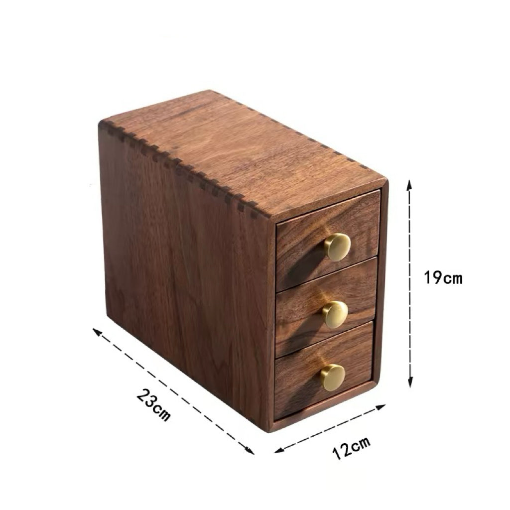 Lila Wooden Organizer with Three Drawers