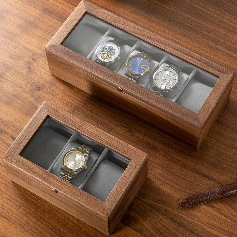 walnut watch display box
